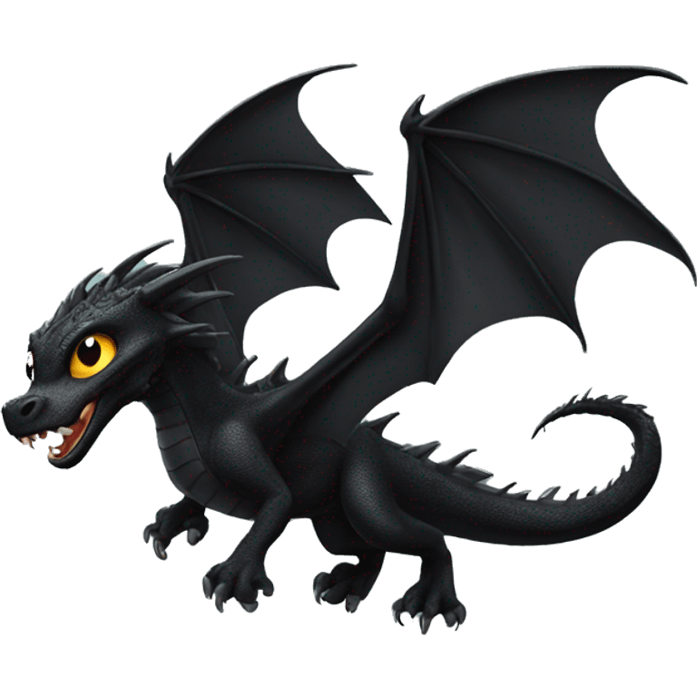 black dragons flying out of book emoji