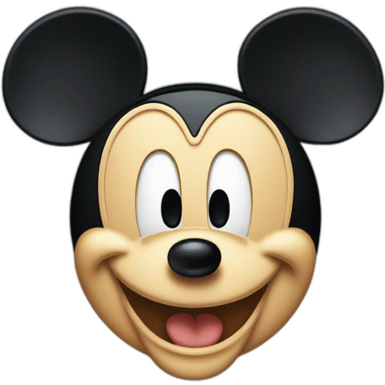 Mickey Mouse with an angry face emoji