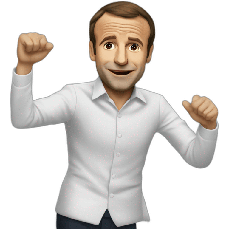 Macron qui dab emoji