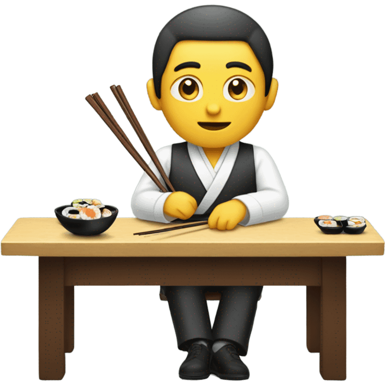  Man eating sushi  emoji