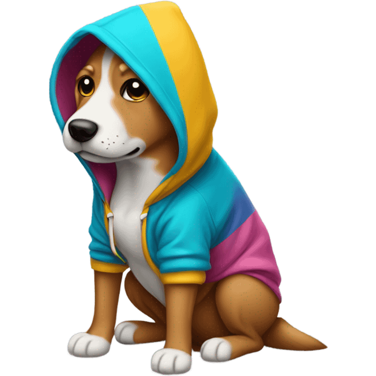 dog wearing hoodie emoji