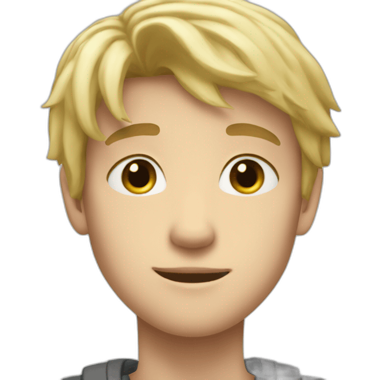 Blond boy grey eyes adrien  emoji