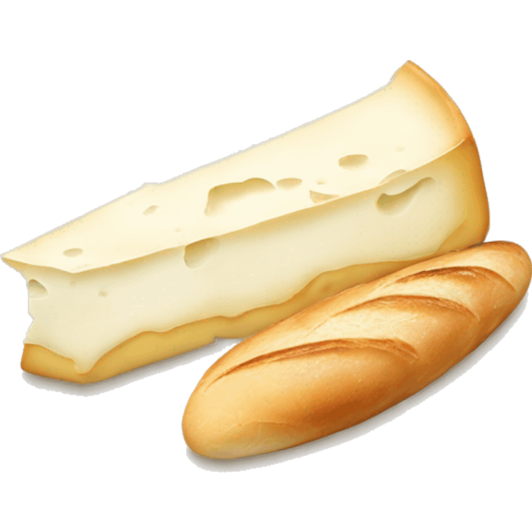 Brie cheese with baguette emoji