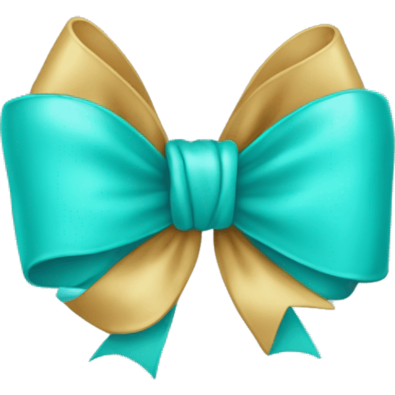 Turquoise little bow emoji