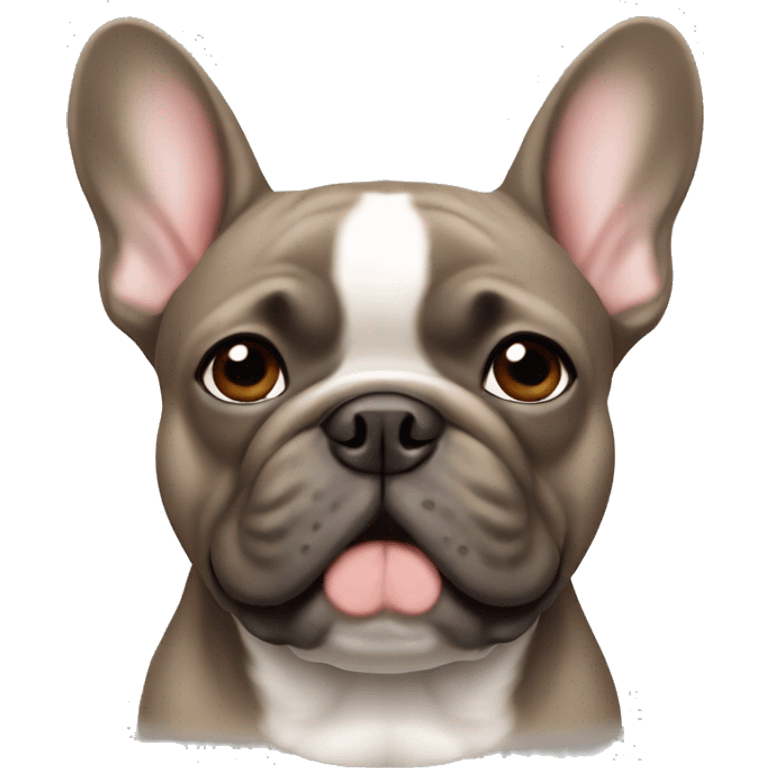 Brownish grey French bulldog emoji