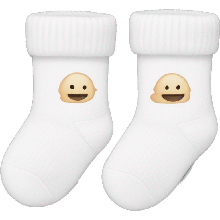 white newborn baby socks emoji