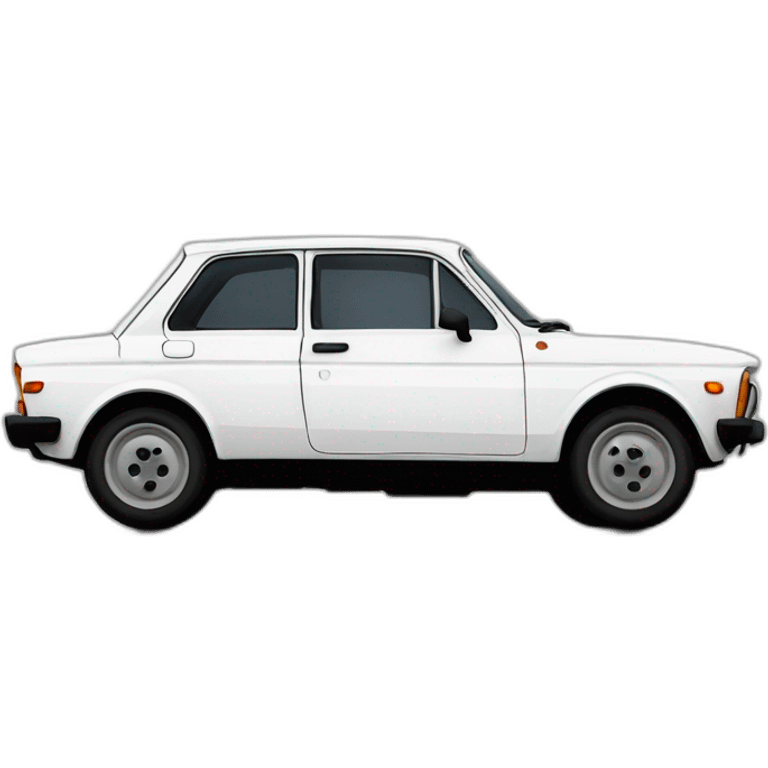 White lada fiat125 emoji