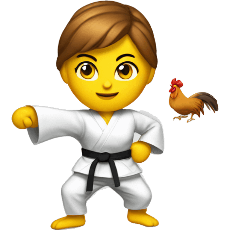 karate female chicken emoji