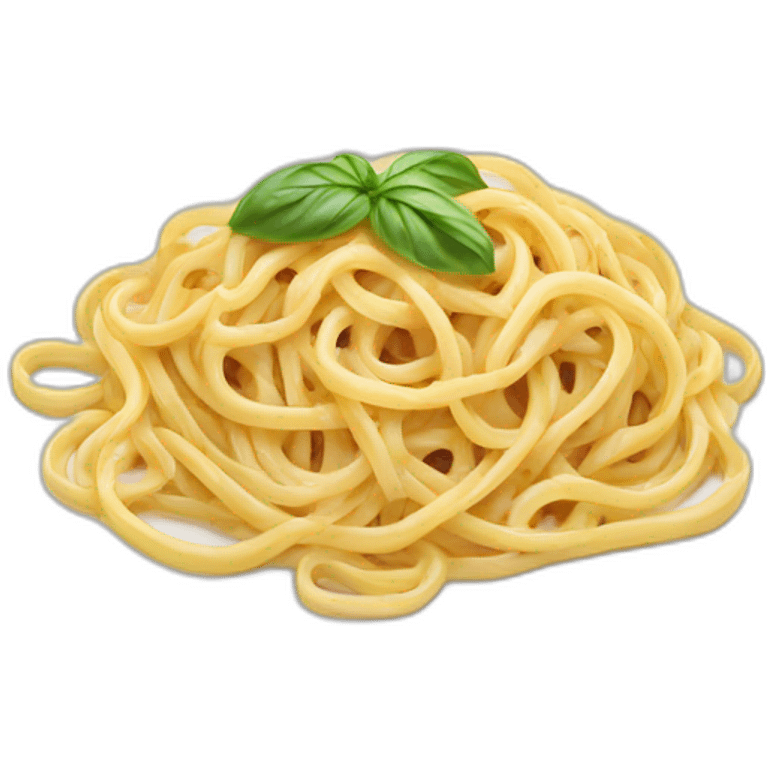 Plate with carbonara pasta emoji