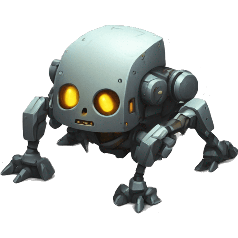 Vault bot as a ghoul crawling on the ground emoji