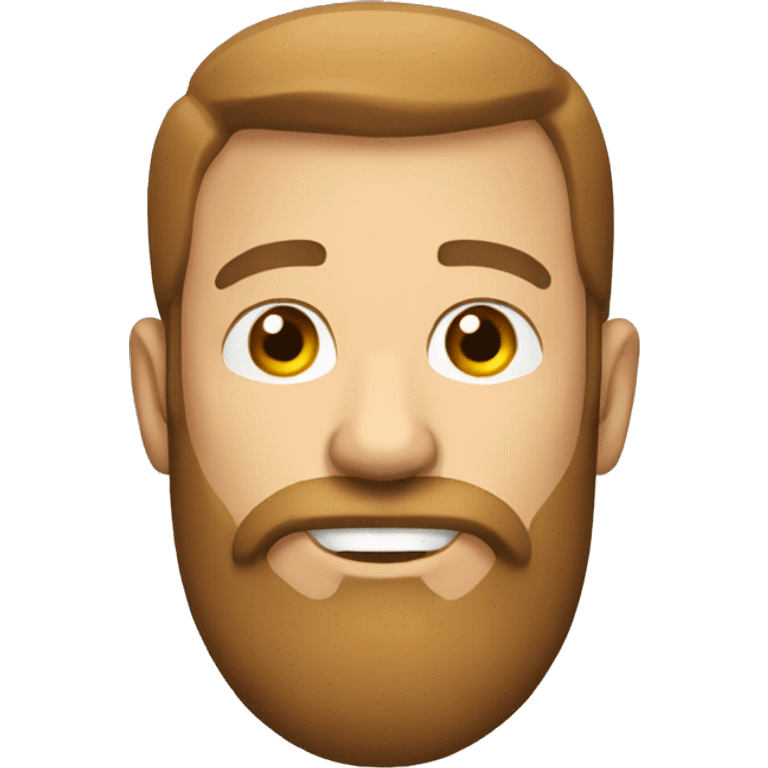 Bauld man with light brown beard emoji