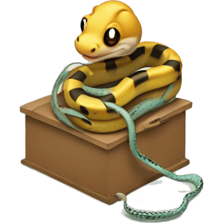 a snake in a mouse trap emoji