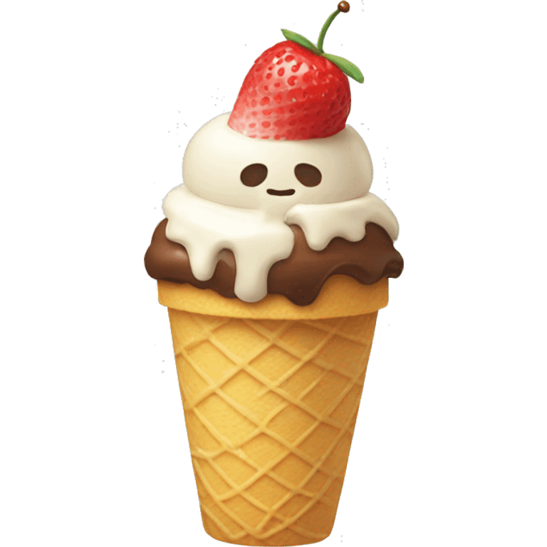 Human eating icecream  emoji