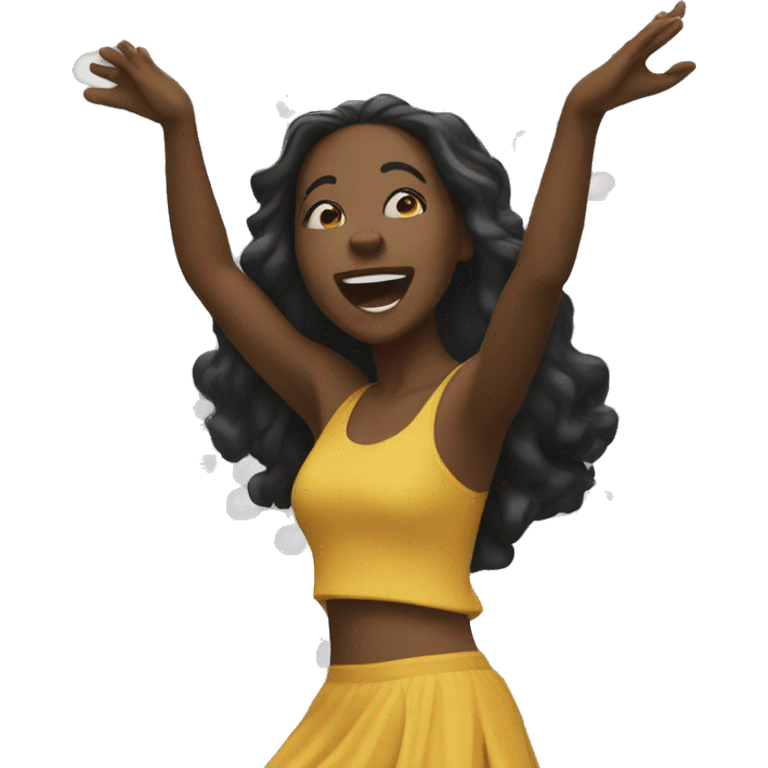 black girl dancing emoji