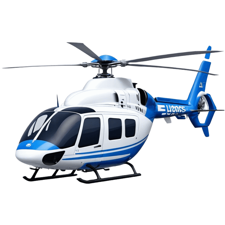 Eurocopter EC135 - Airbus Helicopters (Model Year: 2020) (Iconic colour: Blue and white) emoji