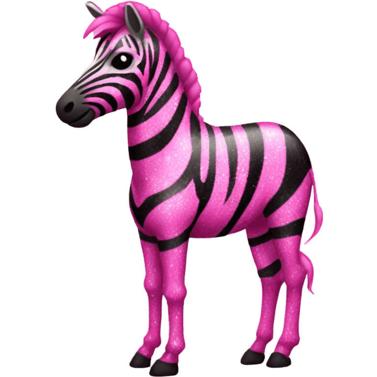 Pink sparkly zebra  emoji