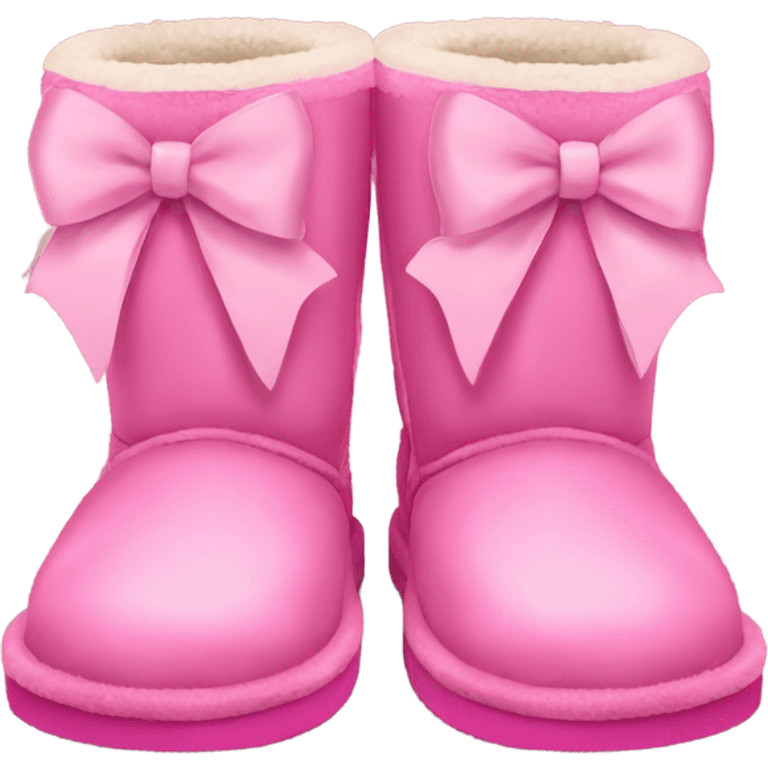 Pink Ugg boots with bows emoji