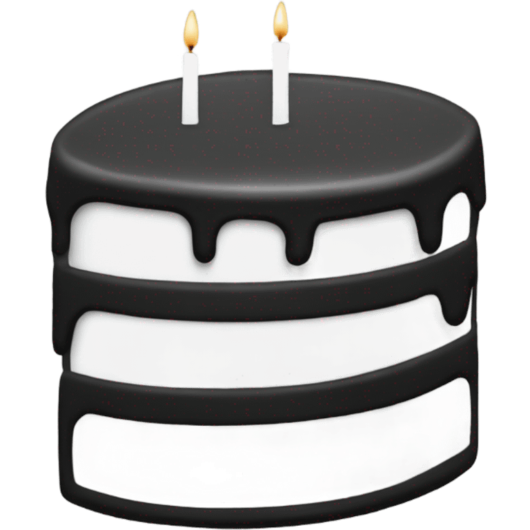 Black happy birthday emoji