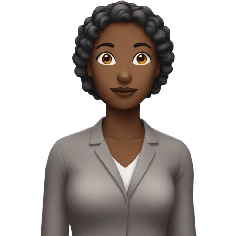 black woman with long  emoji