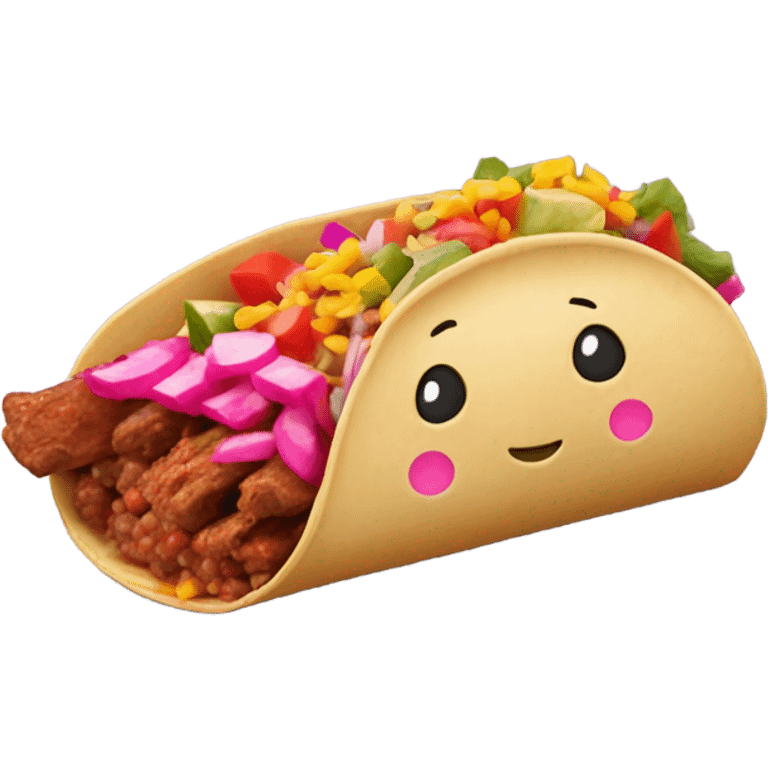 Hot pink taco  emoji