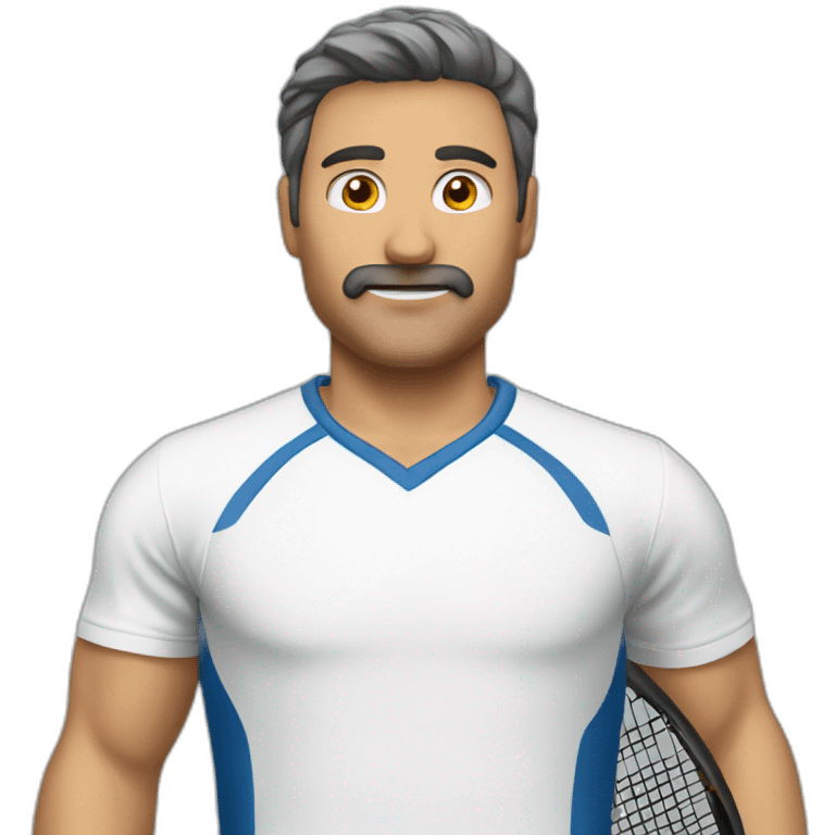 Hombre  blanco  tenis informatico emoji