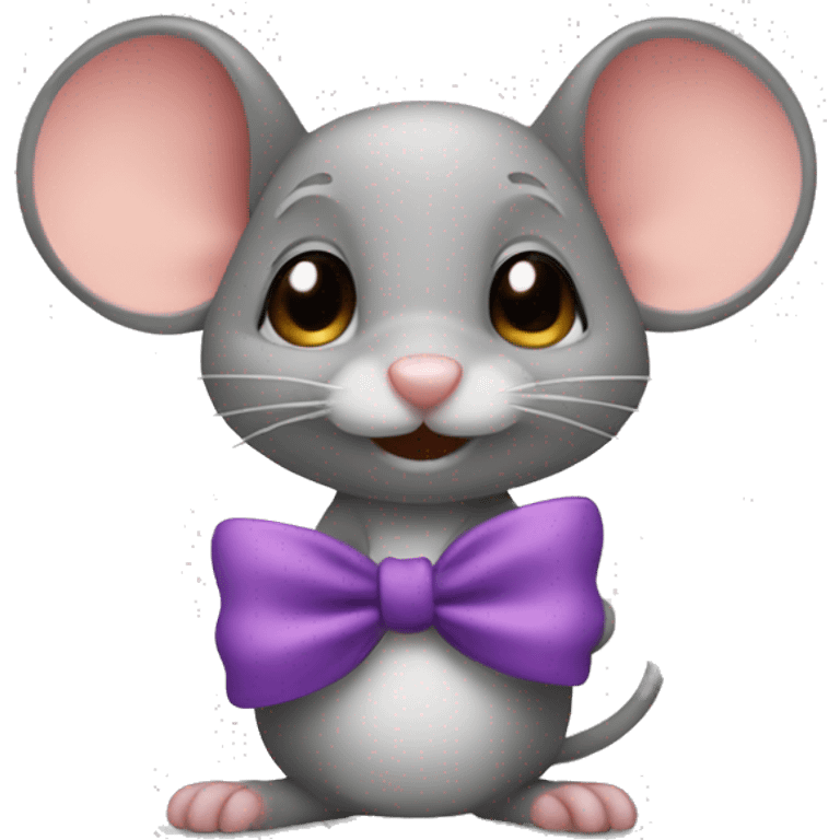 mouse with bow emoji