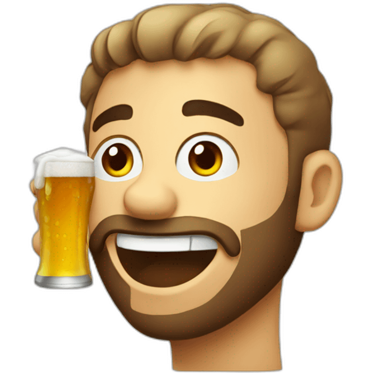 Drinking beer emoji