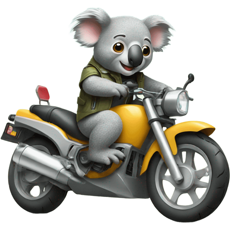 Koala on a motorcycle  emoji