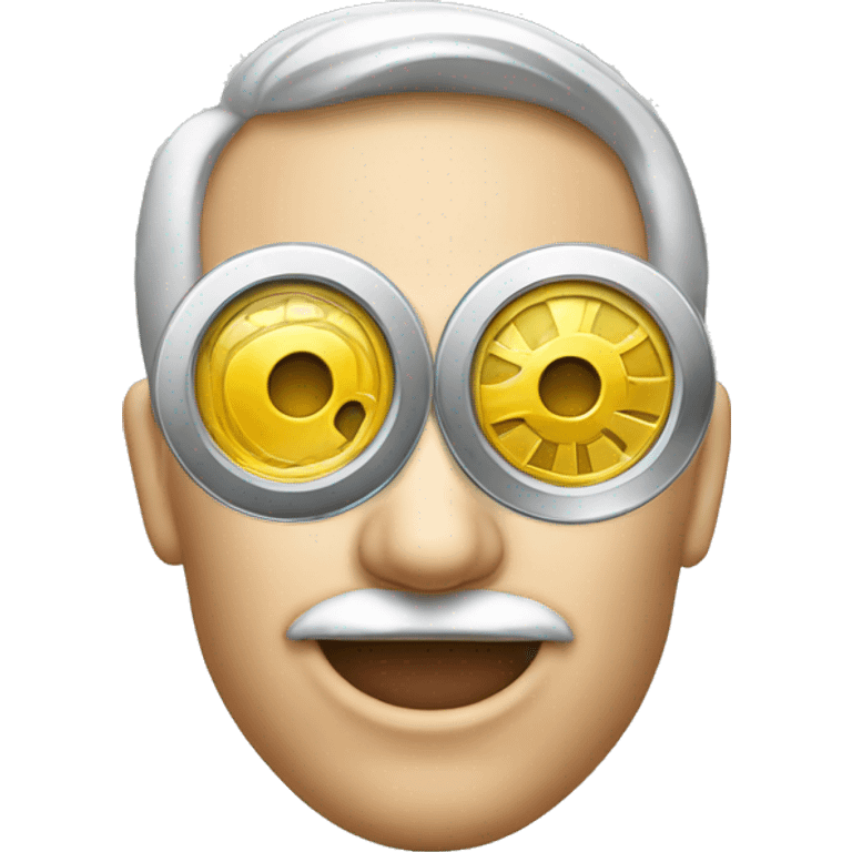 silver coin monocle emoji