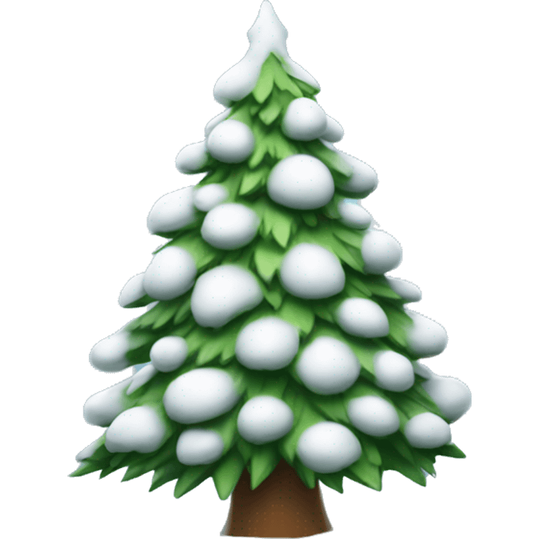 Snowy Christmas tree  emoji