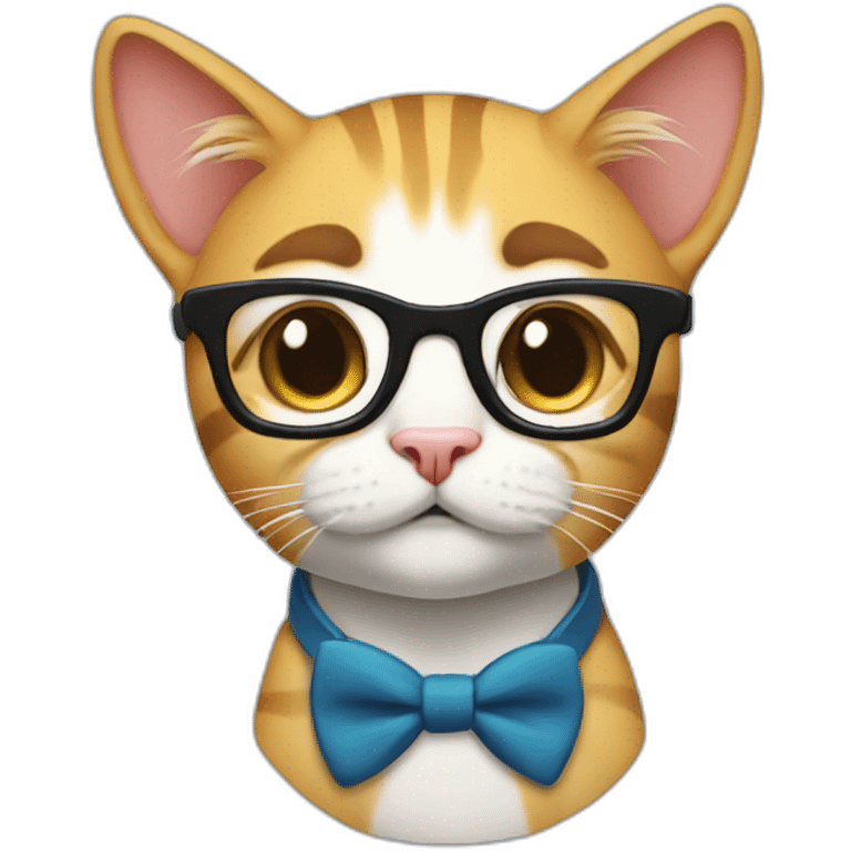 Nerd cat emoji emoji