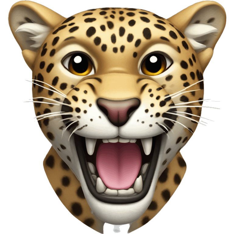 roaring leopard emoji