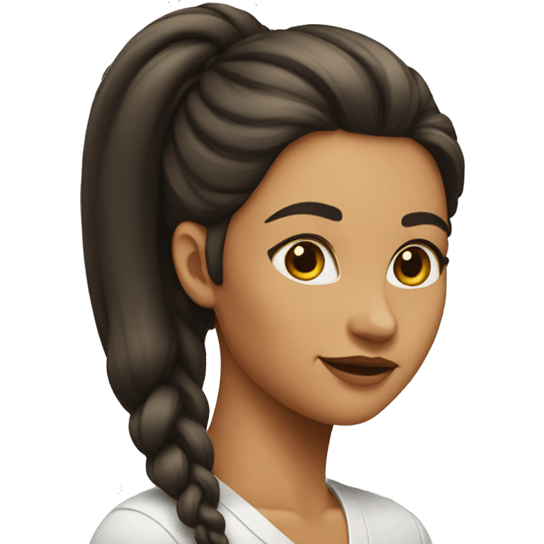 a lady with a long slick back hair emoji