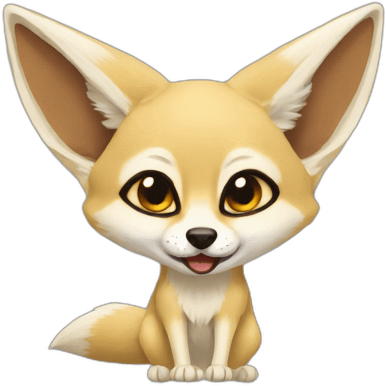 Moaning fennec emoji