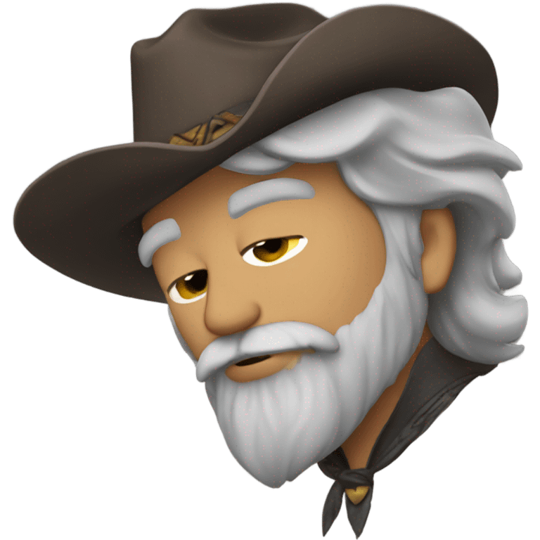 GREY BEARD COWBOY KISS emoji