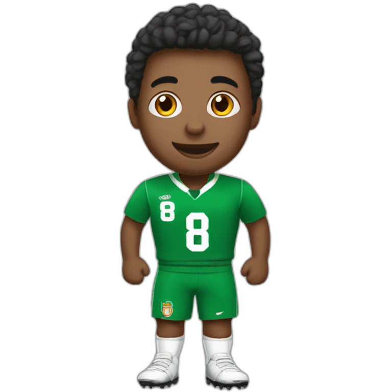 Jeune footballeur avec le numeri 8 emoji