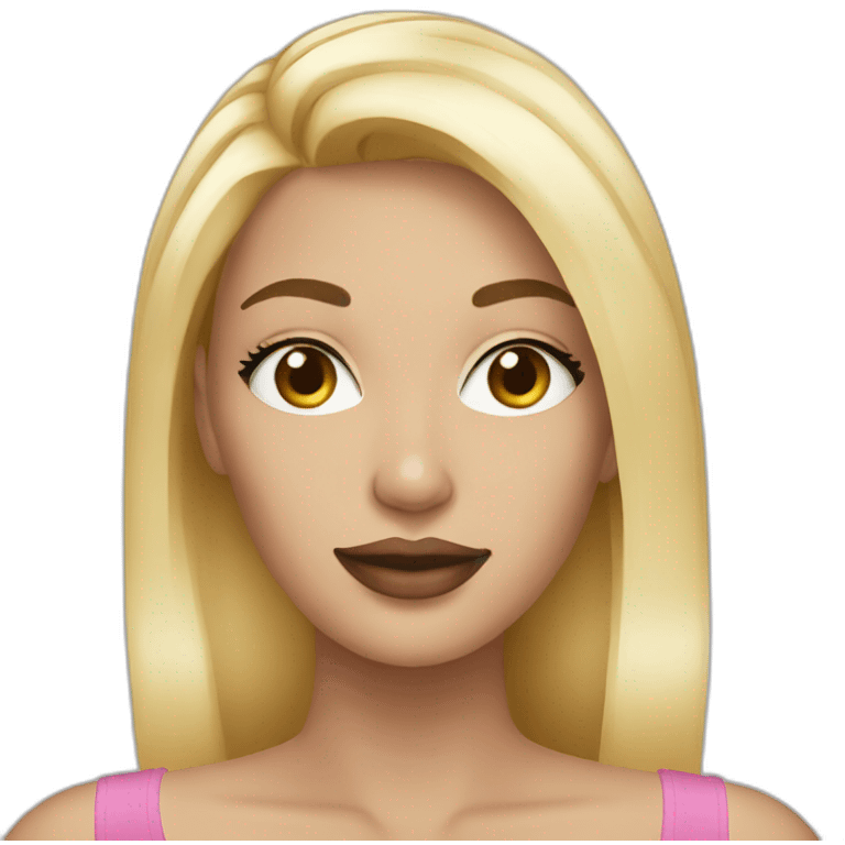 Blonde woman with makeup in her hand emoji