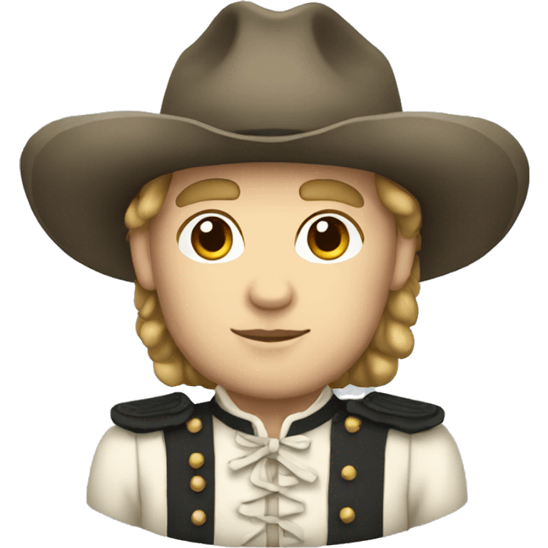 an american colonist, white skin, wearing a traditional uniform emoji