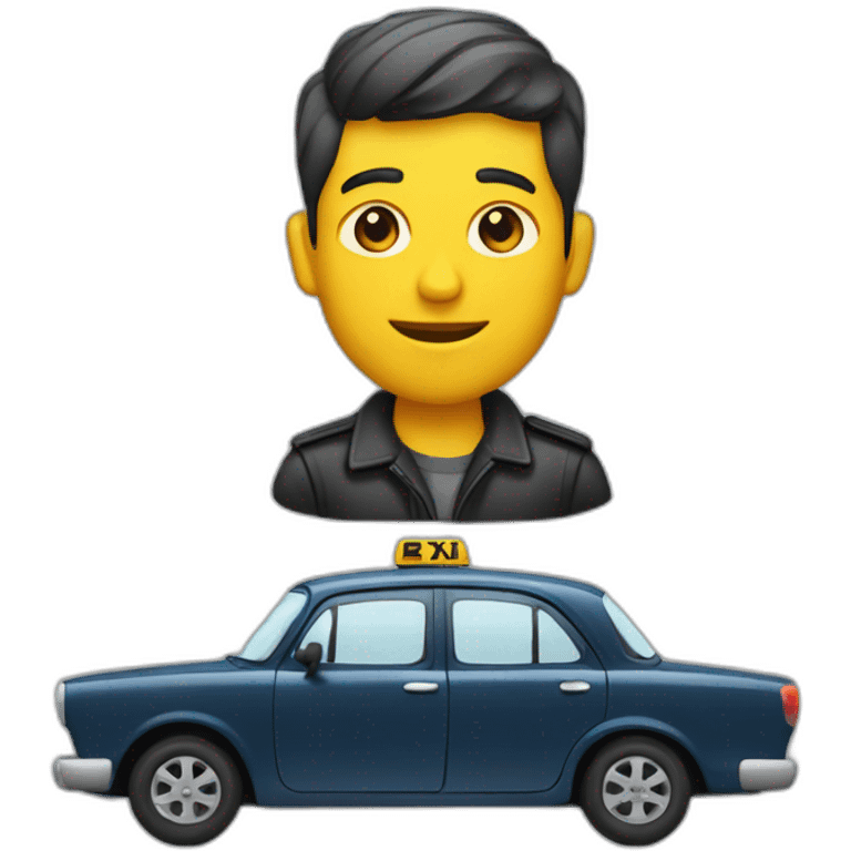 taxista con coche emoji