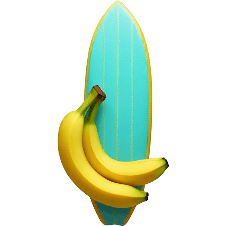 Banana ring a surf board  emoji