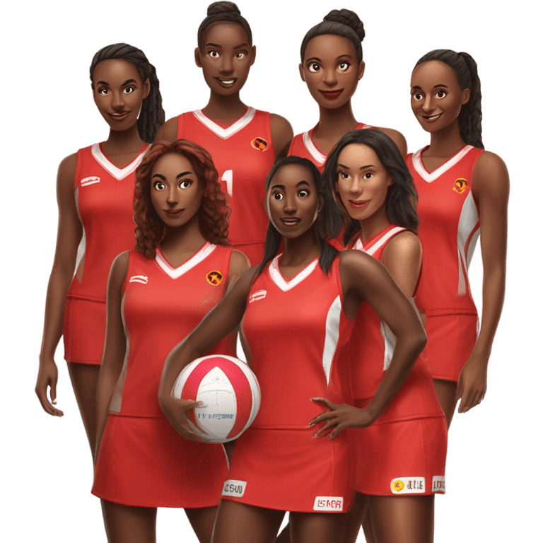 Red Devils netball team ladies emoji