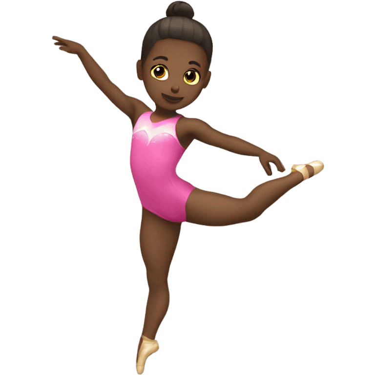 Gymnast with pink  emoji