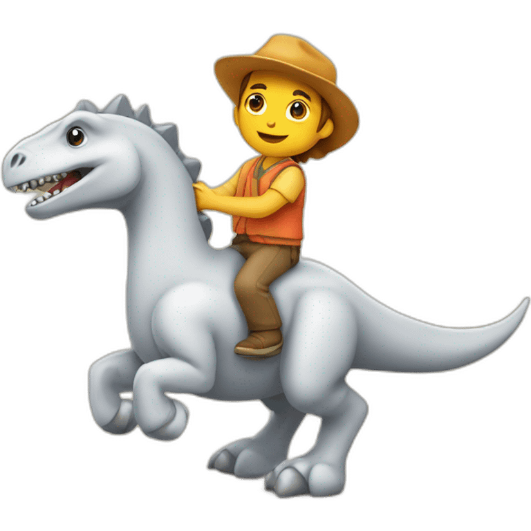 Cheval sur un dinosaure  emoji