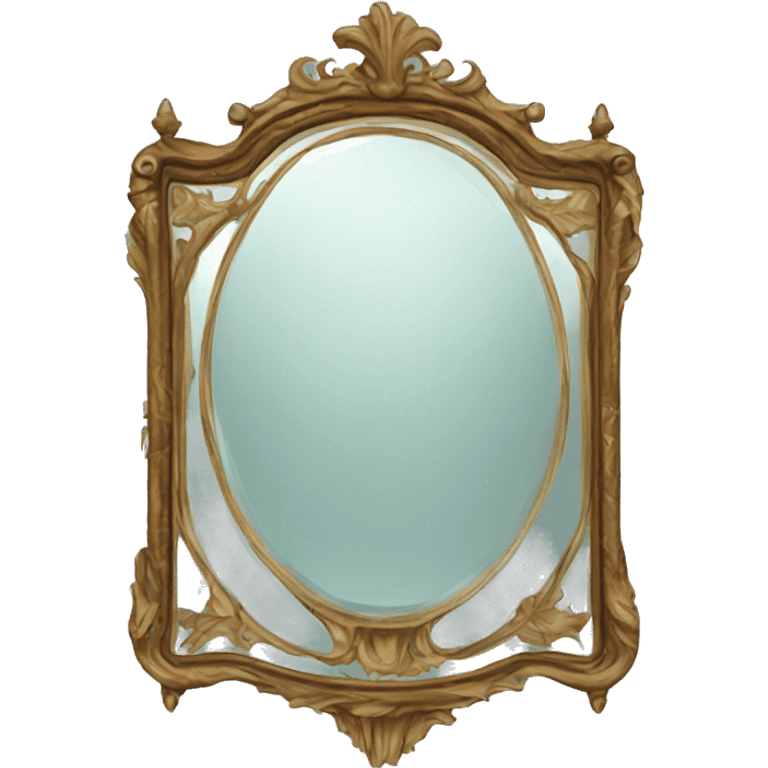 Victorian mirror with glass emoji