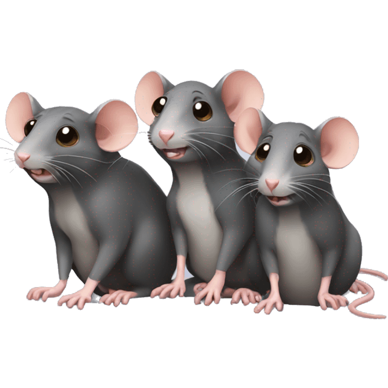 three rats emoji