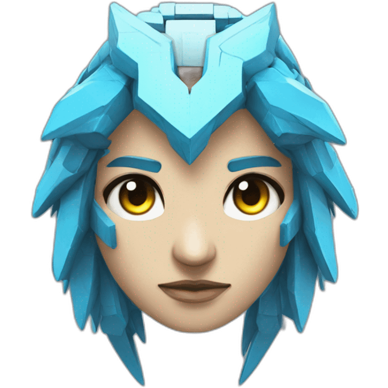 Minecraft Articuno Cyberpunk Head emoji