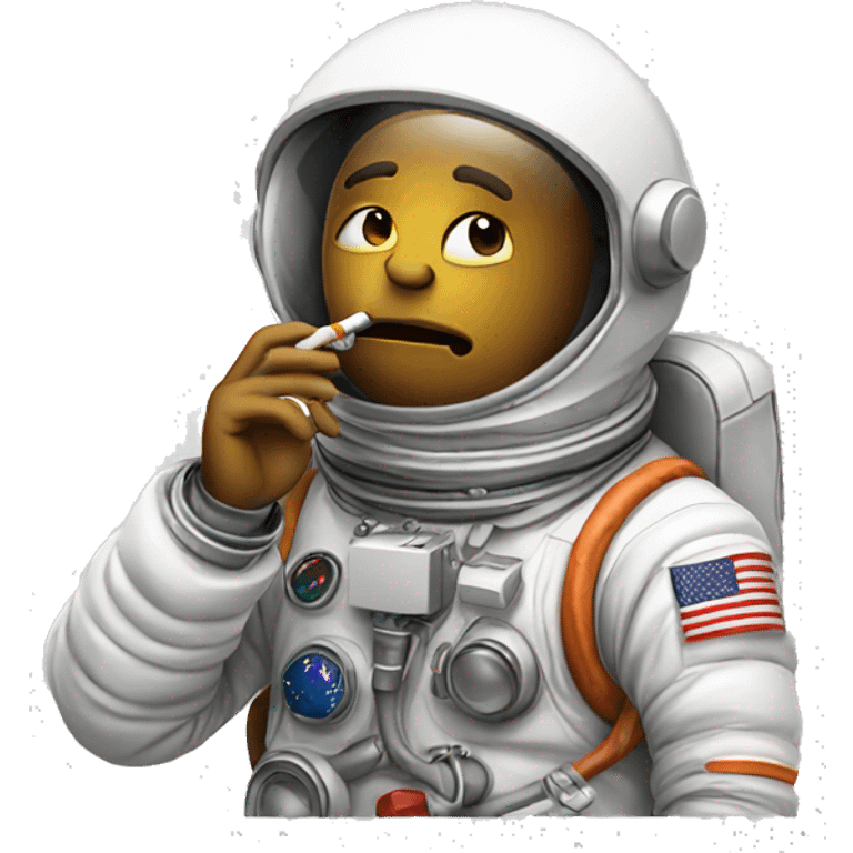 Astronaut smoking emoji