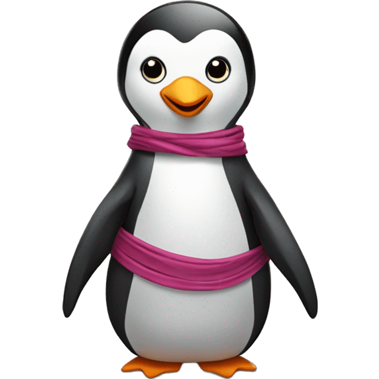 Penguin wearing a sari ￼ emoji