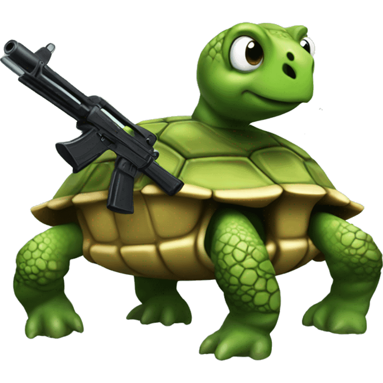 army turtle with guns emoji