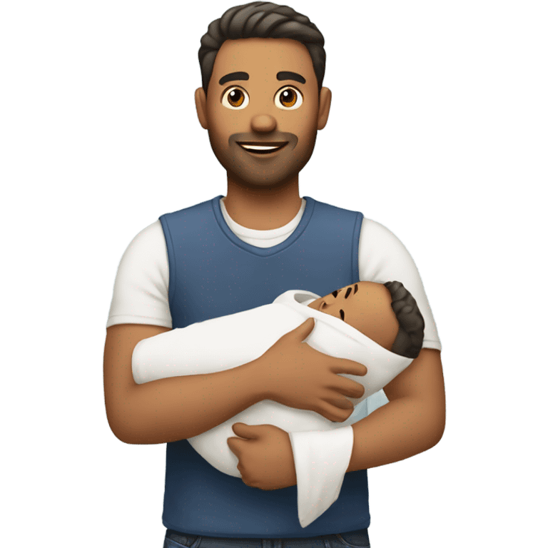 man with baby emoji